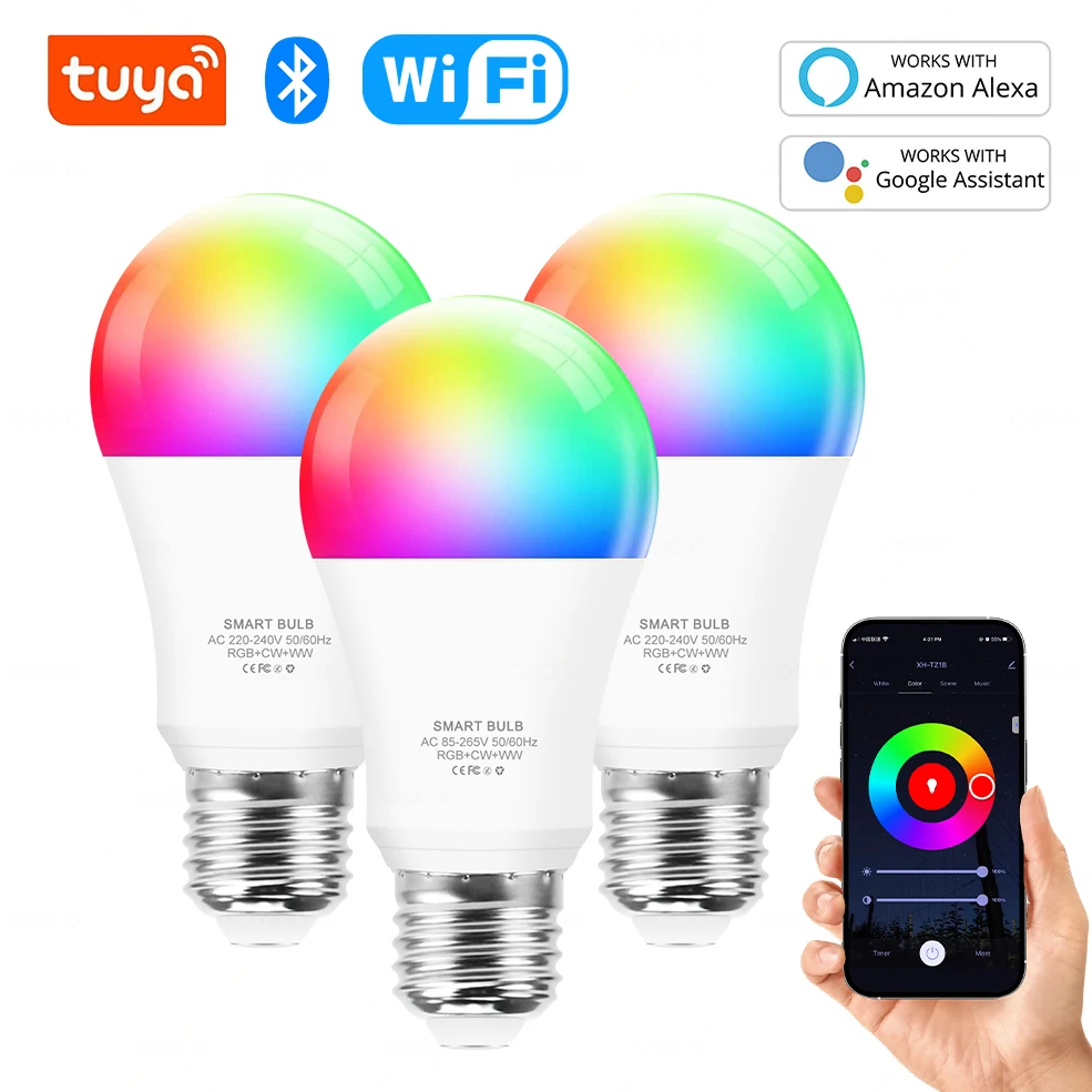 مصباح LED RGB بلوتوث 15 واط