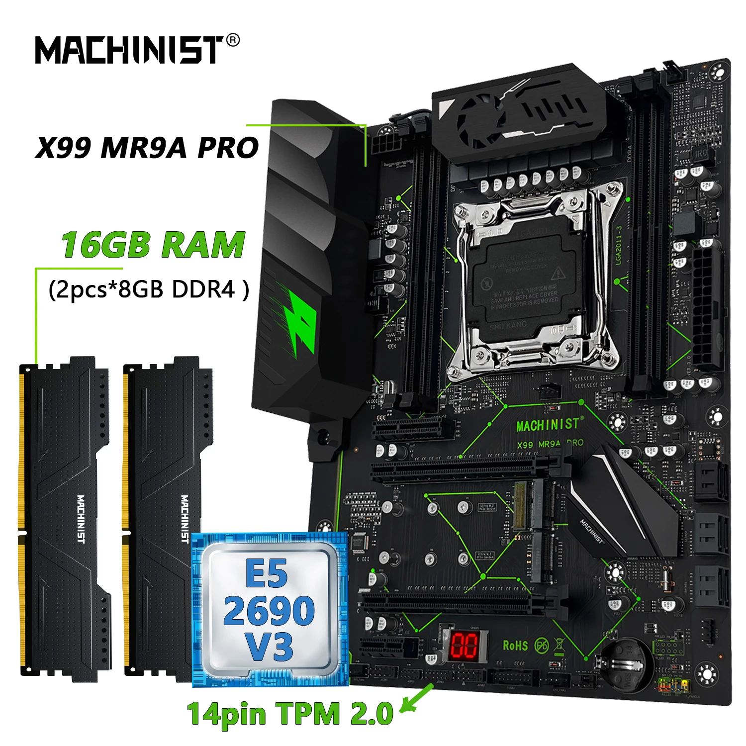 مجموعة اللوحة الأم MACHINIST MR9A PRO X99