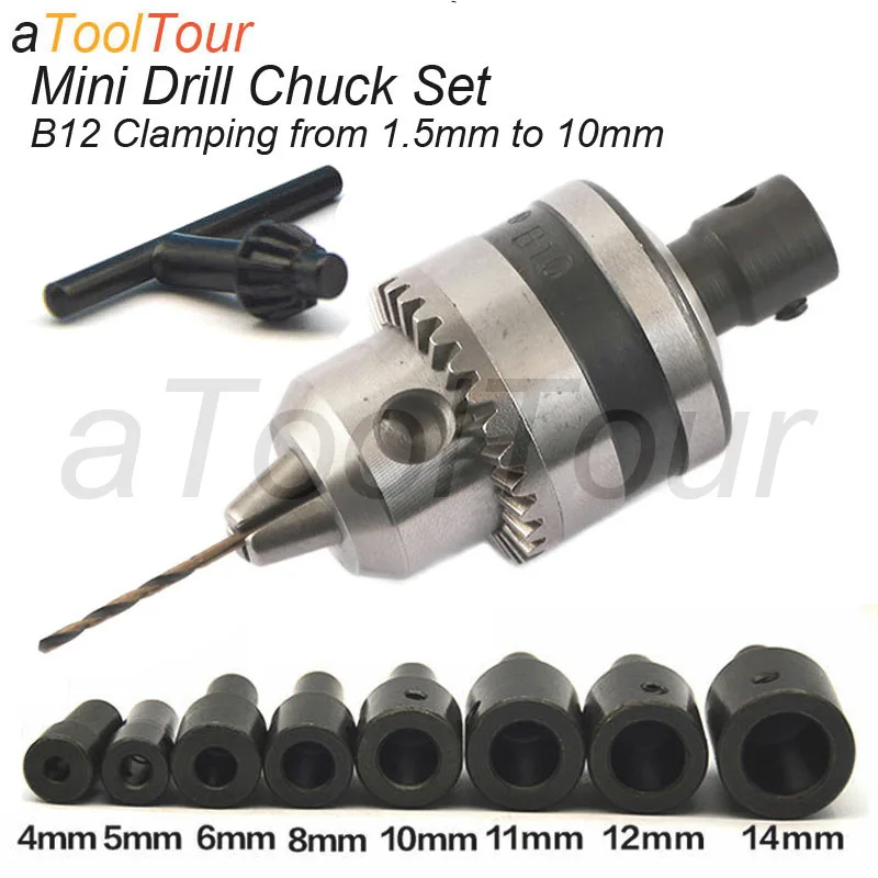 Mini Electric Drill Chuck with Adapter