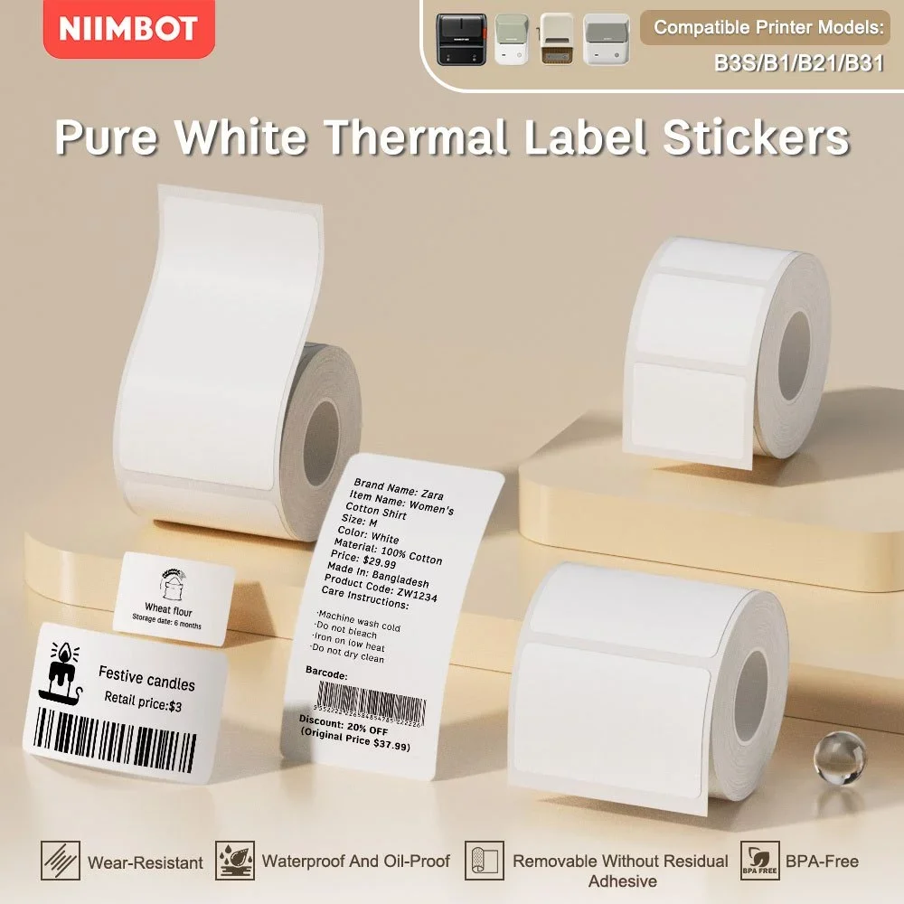 NIIMBOT Thermal Label Sticker Paper