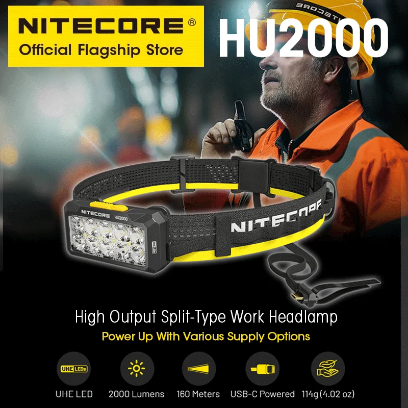 كشاف NITECORE HU2000 القوي