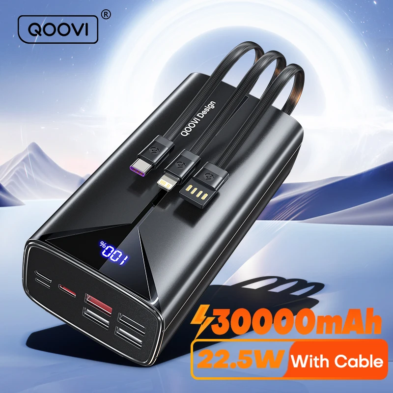 QOOVI 30000mAh Fast Charging Power Bank