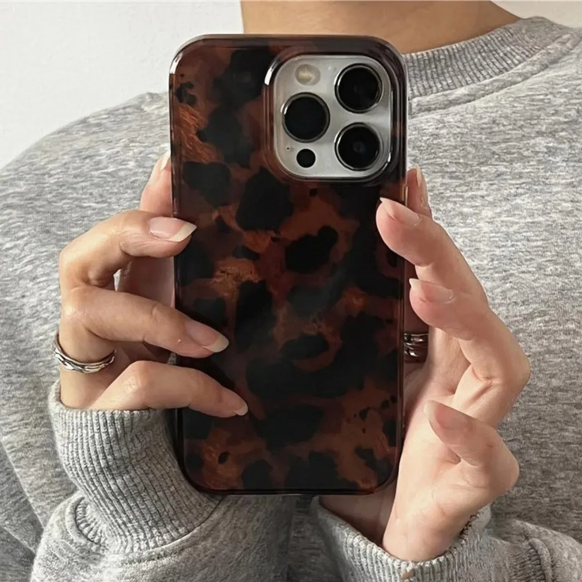 Retro Leopard Print iPhone Phone Case