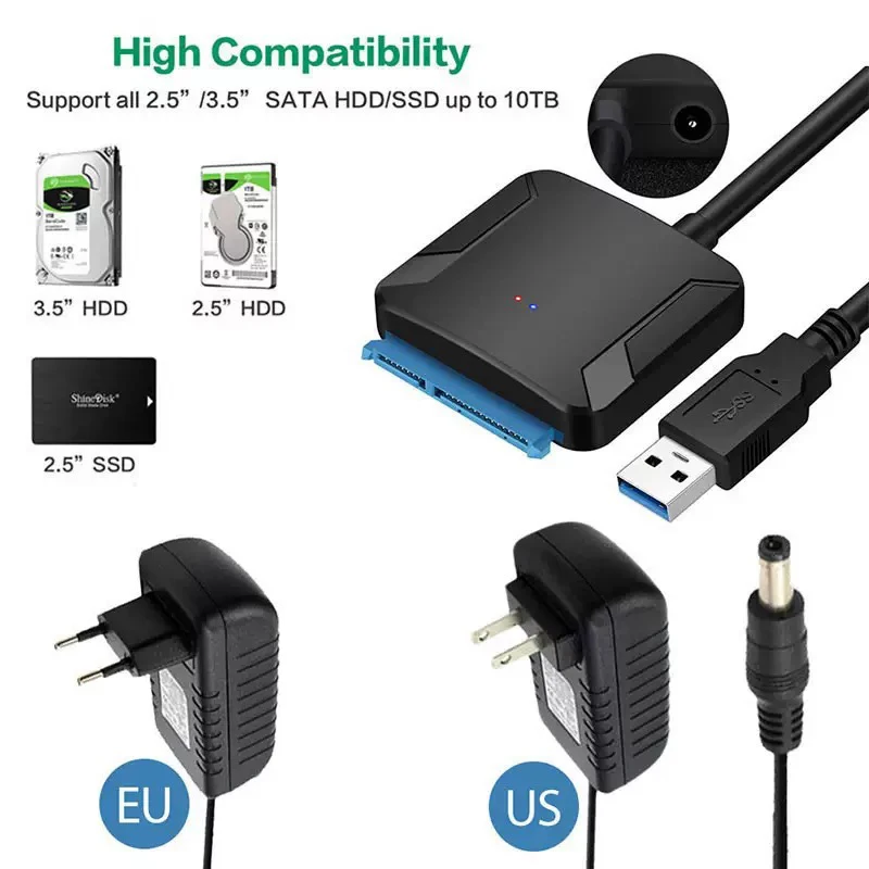 كابل SATA إلى USB3.0 لمحركات الأقراص الصلبة