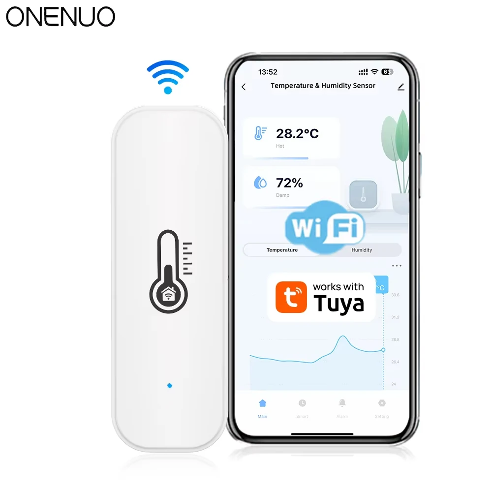 Smart WiFi Temperature and Humidity Sensor
