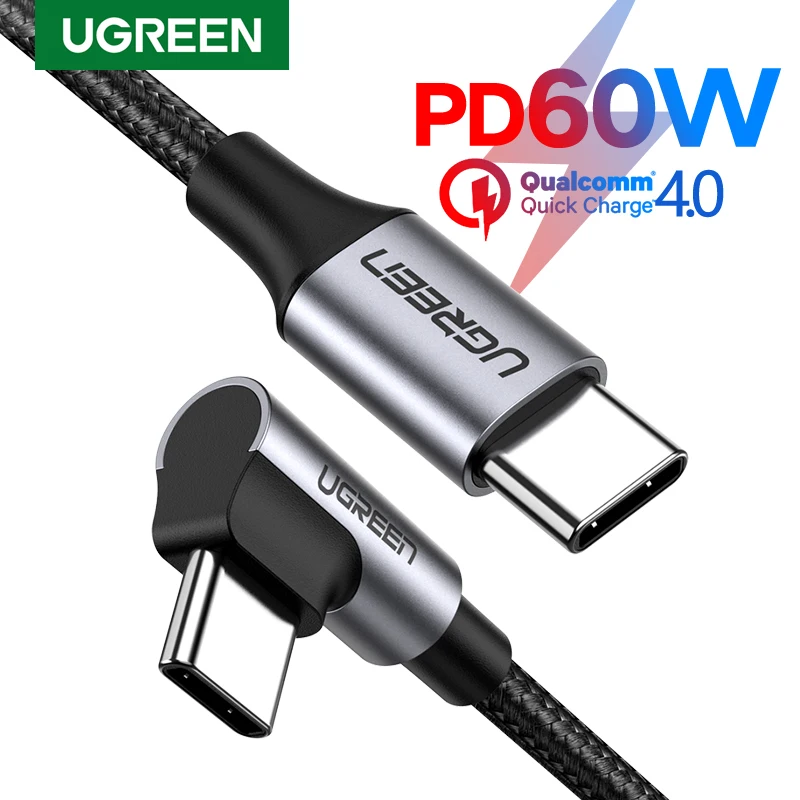 UGREEN 90-Degree USB-C Fast Charging Cable