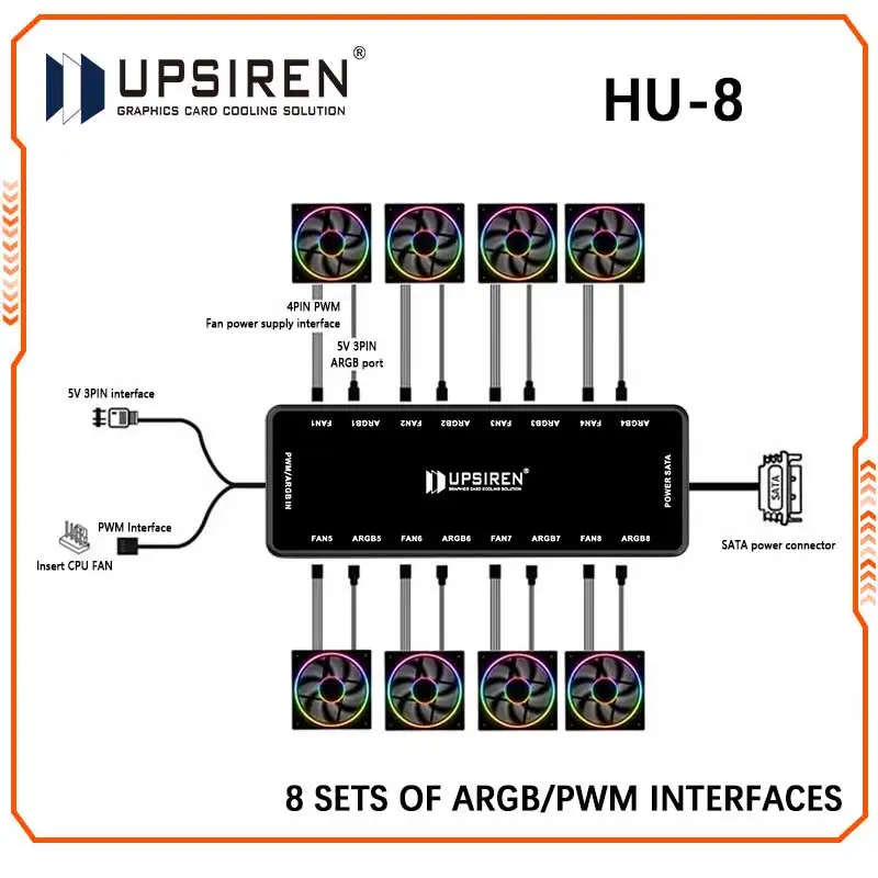 محور مروحة الهيكل UPSIREN HU-8