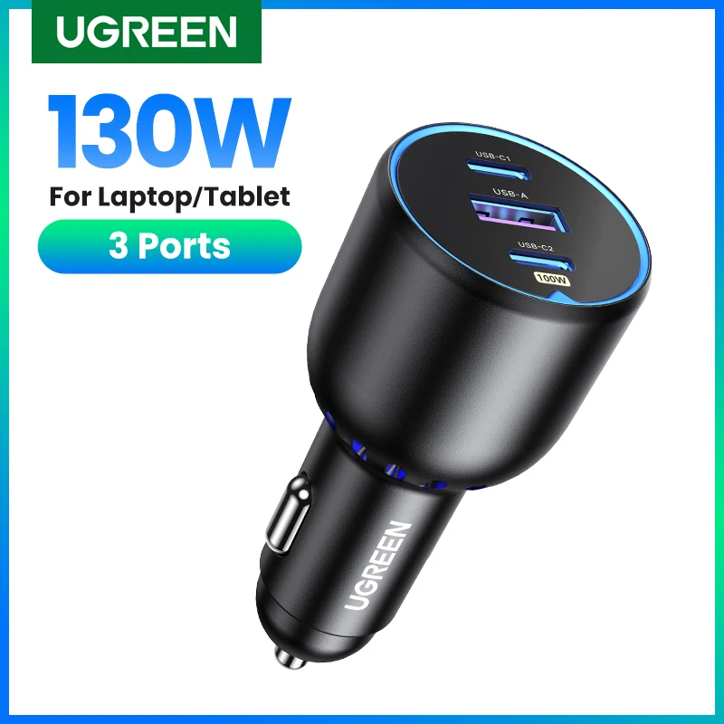 شاحن سيارة سريع USB C بقدرة 130 واط