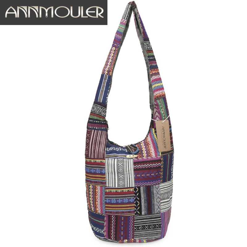 Vintage Patchwork Large Shoulder Bag for Women